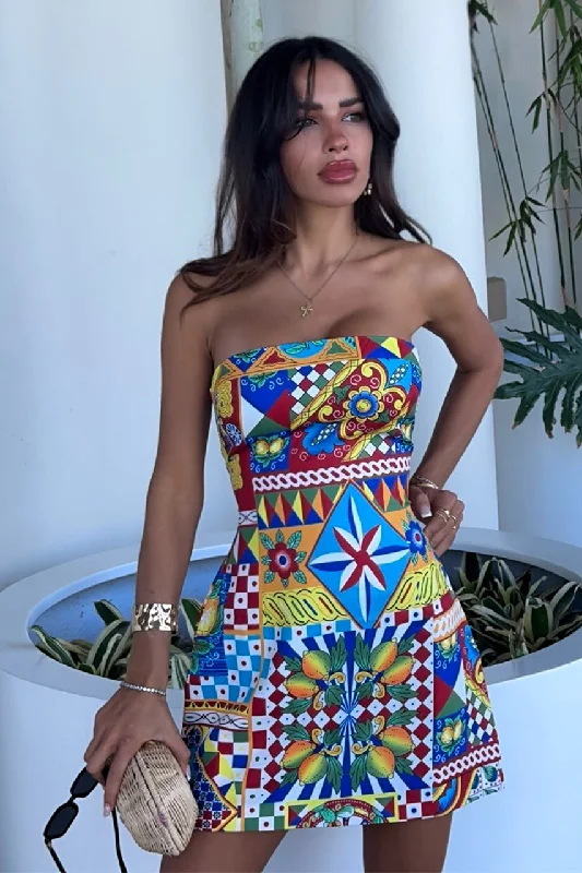 Overstock CLEMENTINE MINI DRESS - PHAEDRA PRINT
