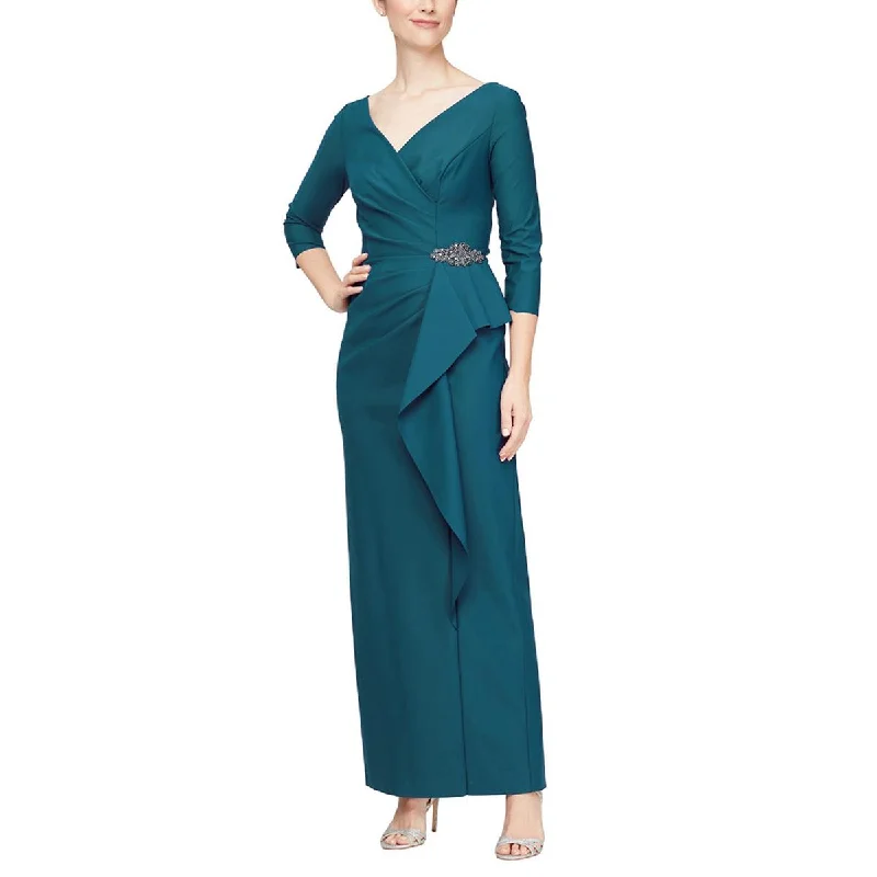 Today’s Deal Womens Pleated Long Evening Dress