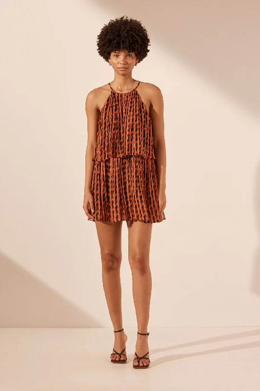 Massive Deals MARTINA HALTER TIERED MINI DRESS