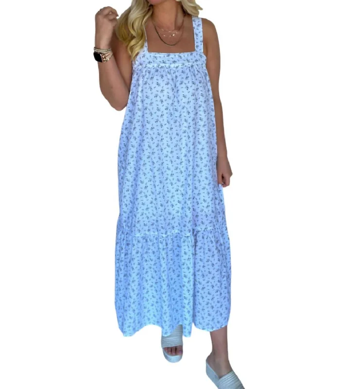 Warehouse Sale Sunset Tank Maxi Dress In Off White/navy