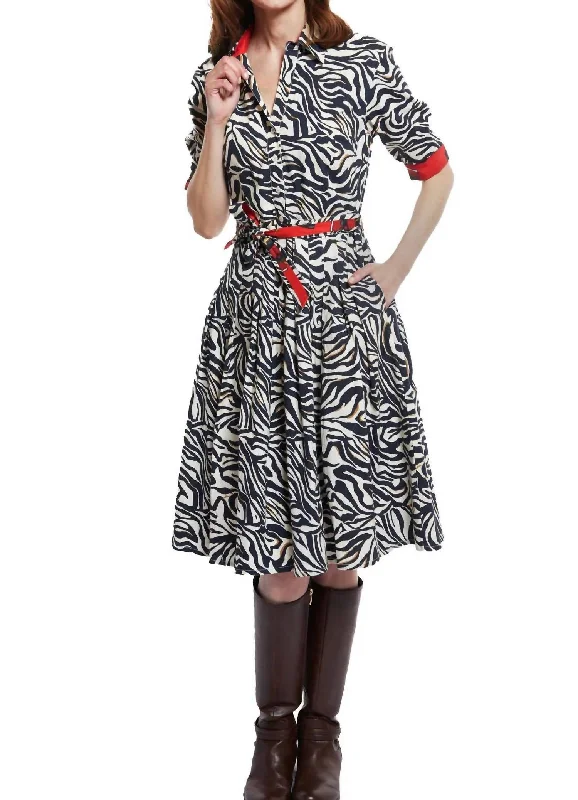 Unmissable Offer Mrs. Maisel Dress In Black Cream Zebra