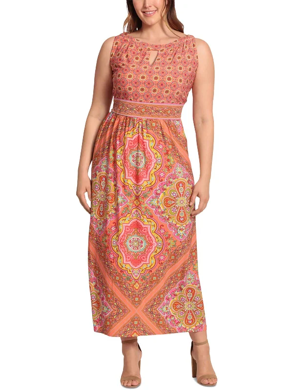 Seasonal Clearance Womens Keyhole Maxi Halter Dress