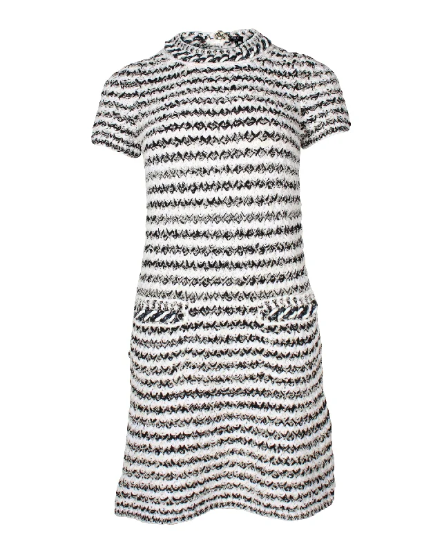 Clearance Items Chanel Mini Shift Dress in Multicolor Cotton Tweed