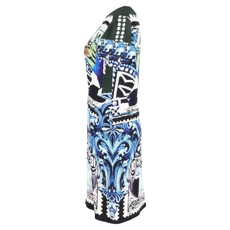 Huge Discounts Mary Katrantzou Printed Knee-Length Short Sleeve Dress in Multicolor Silk