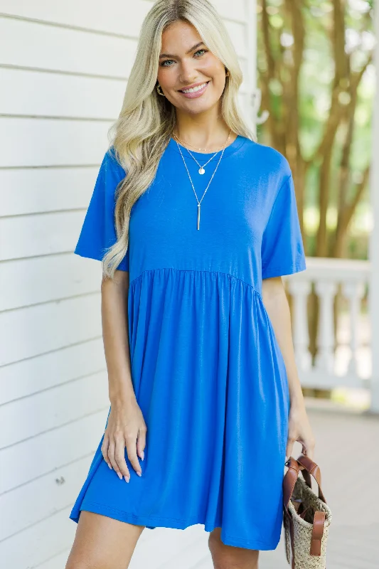 Unmissable Offer Play On Royal Blue Babydoll Dress