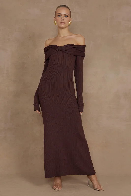 Final Clearance AIRILIE MIDI DRESS - BROWN