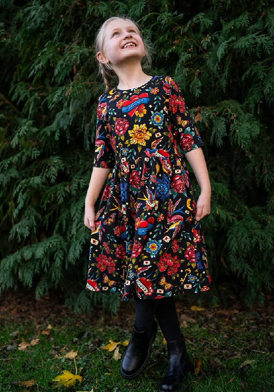Price Rollback Children's Tattoo Print Cotton Dress (Roux)