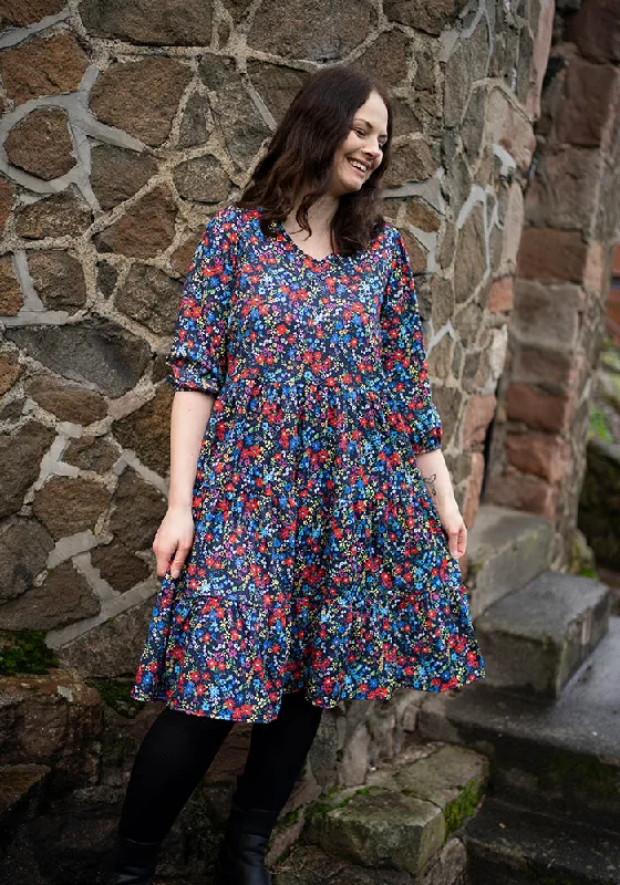 Huge Discounts Jasmeen Pretty Ditsy Print Tiered Hem Dress