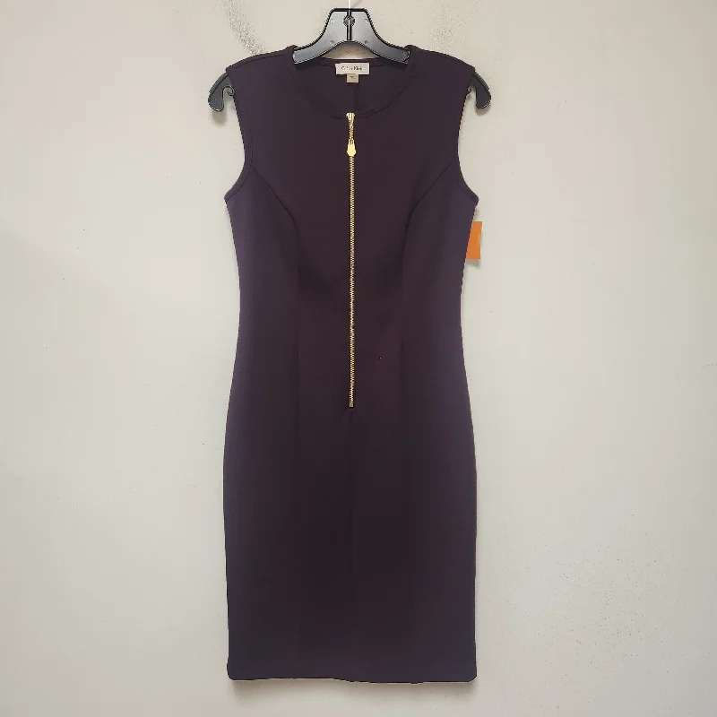 Value Deals Dress Casual Midi By Calvin Klein In Purple, Size: S