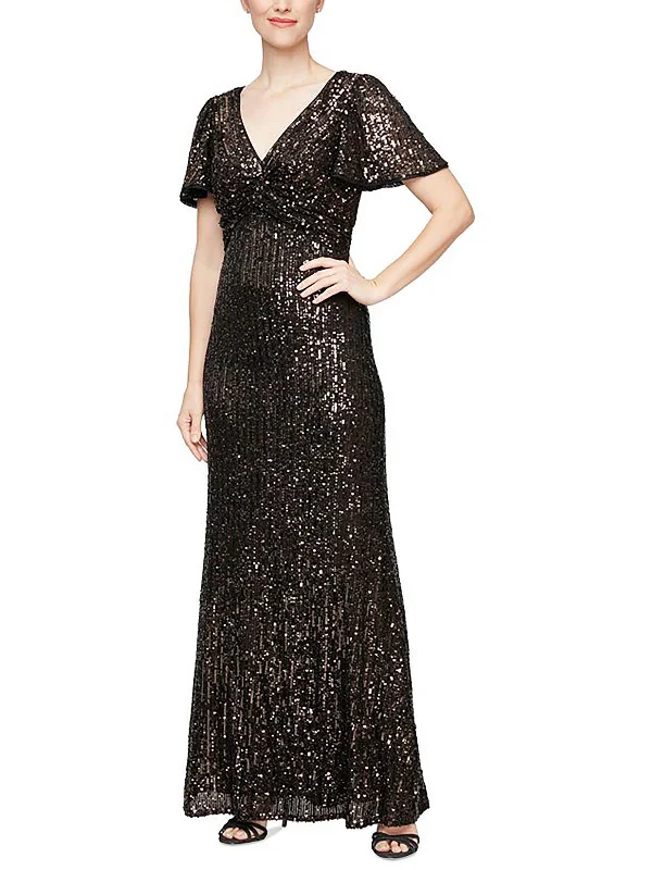 Great Deals Plus Womens Embelished Midi Evening Dress