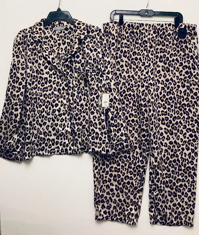 Blowout Deals Pants Set 2pc By Loft In Animal Print, Size: Xl