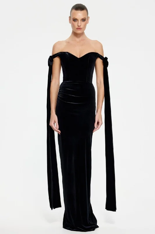 Early Access Ginger Gown - Black Velvet