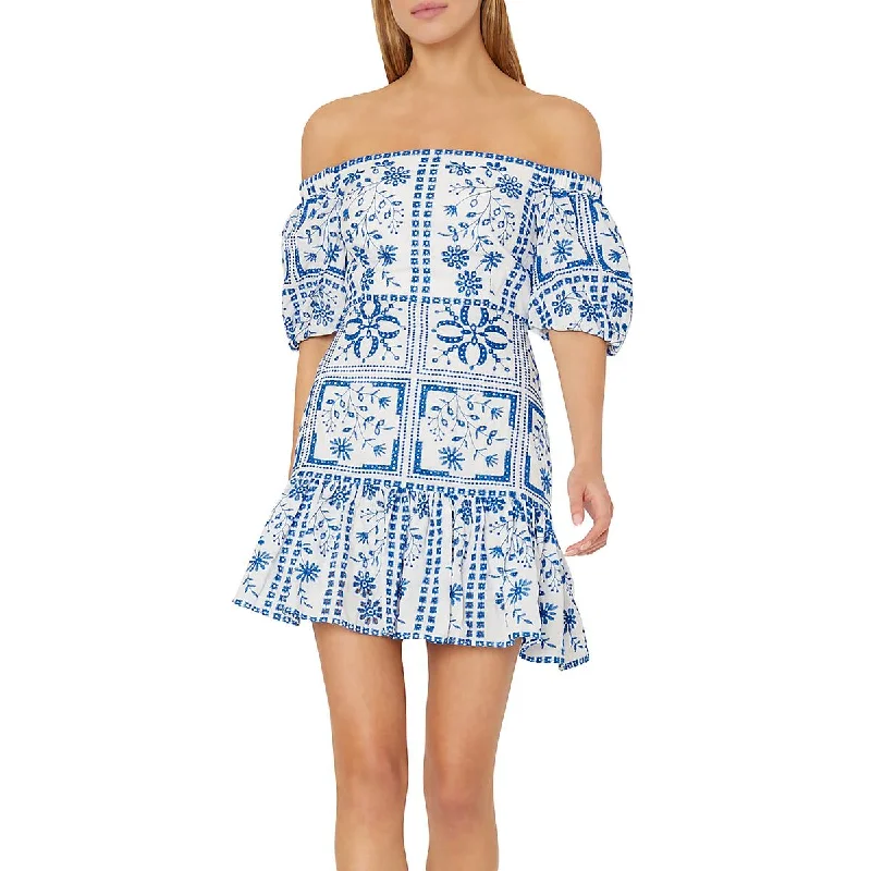Low Prices Otilia Womens Puff Sleeve Short Mini Dress