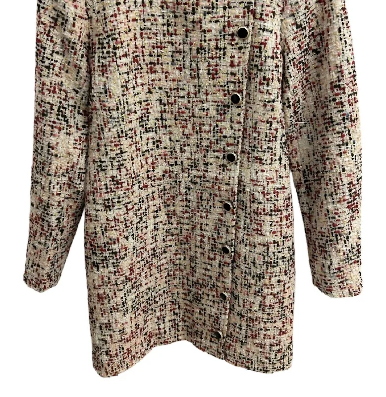 New Markdowns Tweed Dress In Beige