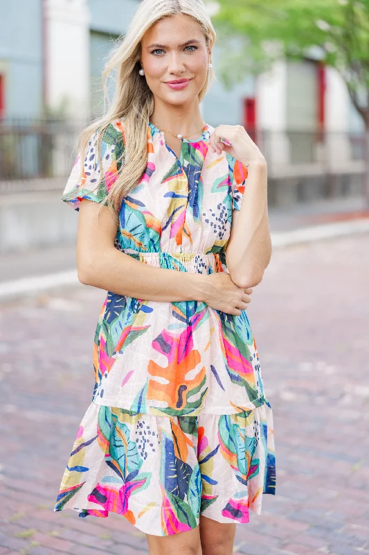 Massive Deals Get What You Need Fuchsia Tropical Dress