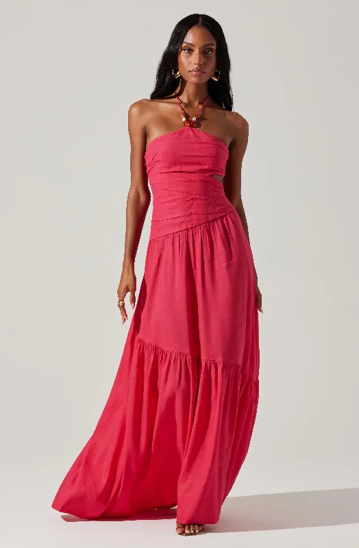 Deal Zone Linnea Halter Maxi dress
