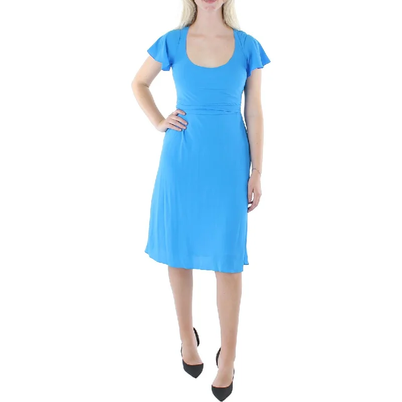 Best Deals Womens Scoop Neck Knee-Length Midi Dress