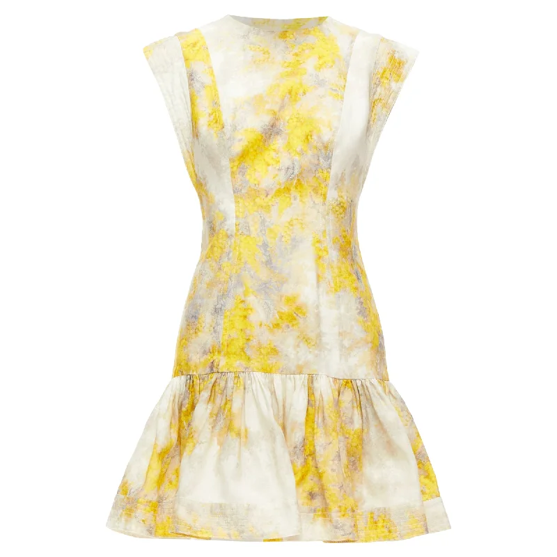 Deal Dash Zimmermann Wild Botanica Linen Floral Drop Waist Dress