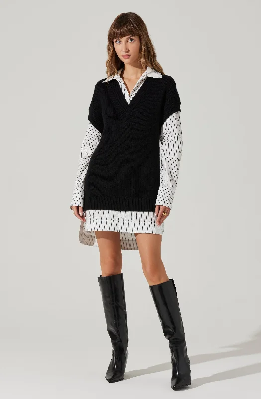 Special Buy Ishilly Layered Sweater Dress