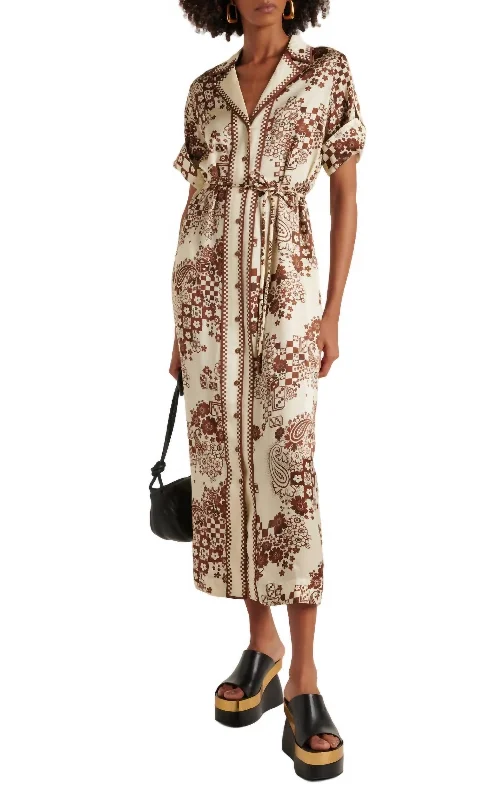 Can't Be Beat Vinnie Shirtdress In Chocolate