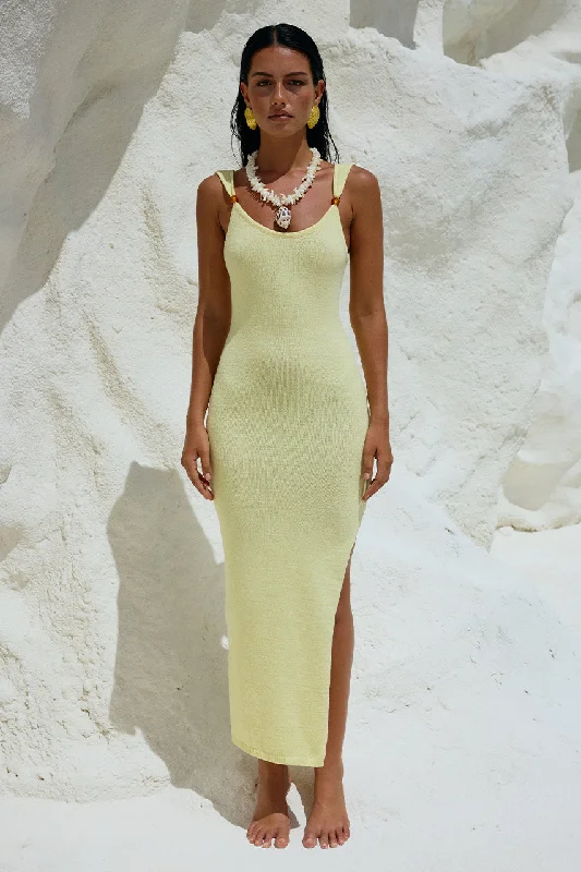 Huge Discounts TAKITA MIDI DRESS - LEMON