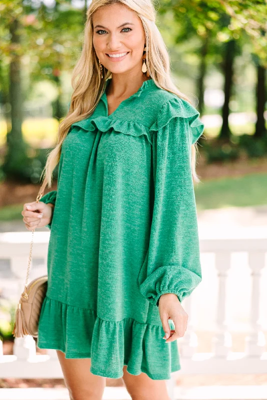 Lowest Price All That You Are Kelly Green Babydoll Dress