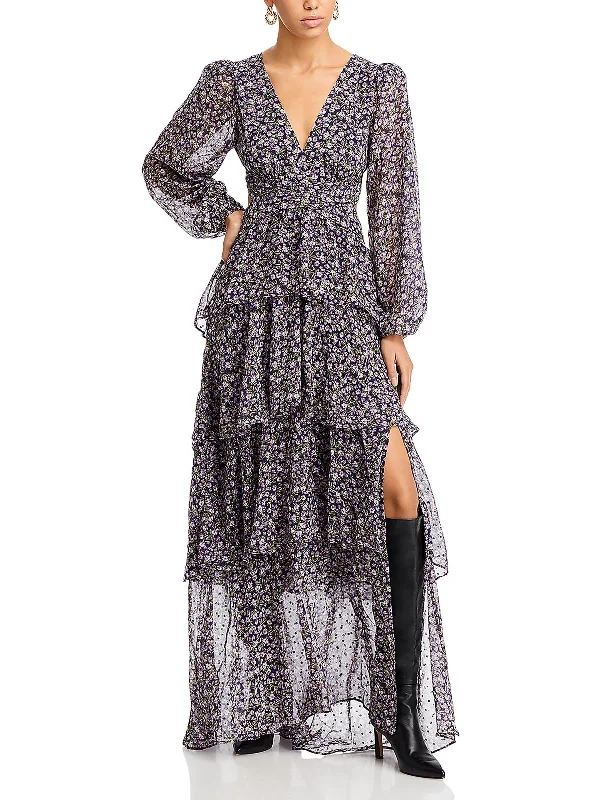 Price Buster Womens Tiered Maxi Evening Dress