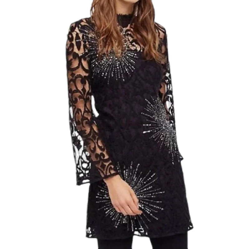 Final Clearance North Star Dress In Black Silver