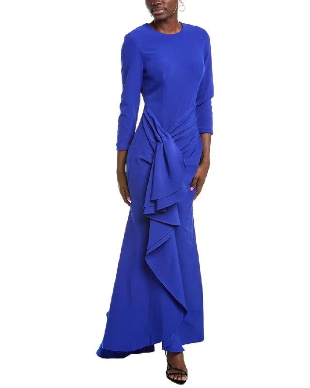 Hurry In Rene Ruiz Draped Side Cascade Gown