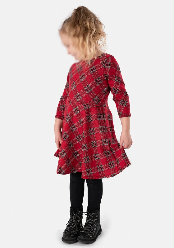 Time-Limited Offer Children's Red Tartan Dress (Tara)