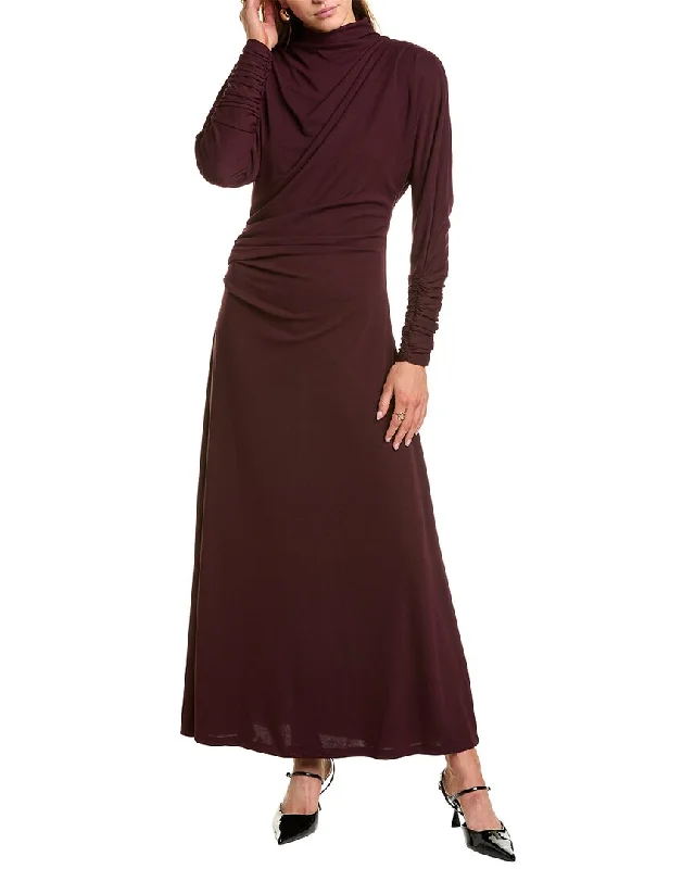 Price Reduction Nicholas Cora Funnel Neck Dolman Ls Midi Dress