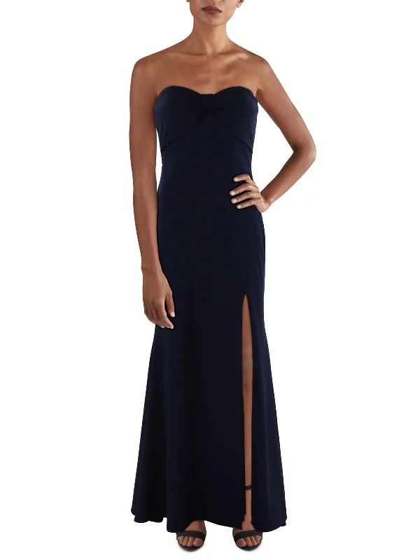 Early Access Womens Knit Strapless Evening Dress