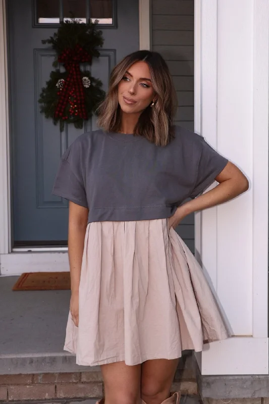 Unbeatable Prices Contrast French Terry Sweatshirt Dress