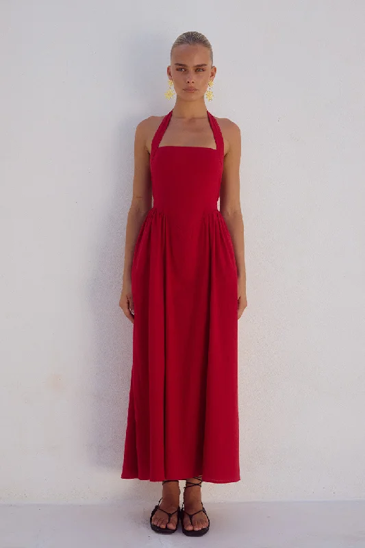Savings Alert LOCKLEA MIDI DRESS - CHERRY