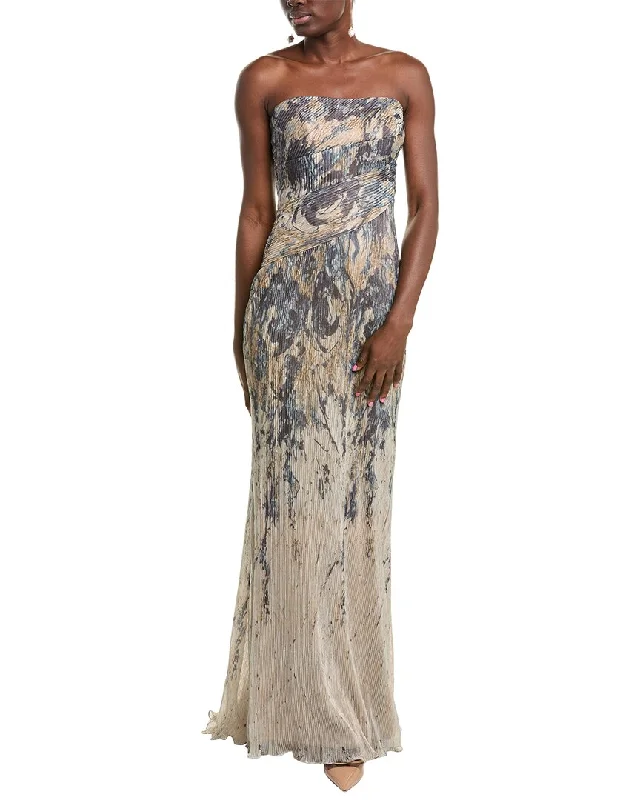 Get It Before It’s Gone Rene Ruiz Strapless Printed Lace Mermaid Gown