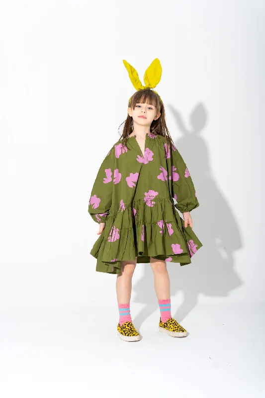 Fantastic Offers BUNNY PRINT GATHERED DRESS