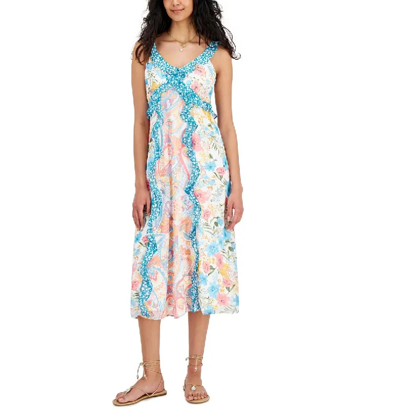 Unbeatable Prices Womens Chiffon Printed Midi Dress
