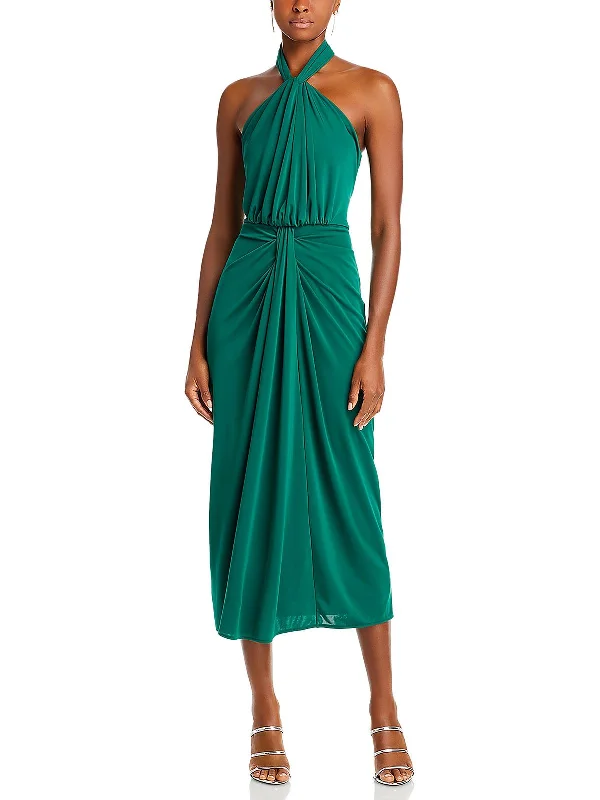 Fantastic Offers Kaily Womens Gathered Midi Halter Dress