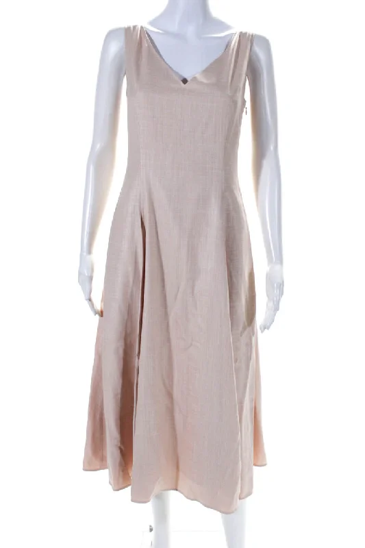 Special Price Adeam Womens V-Neck A-Line Dress Dusty Rose