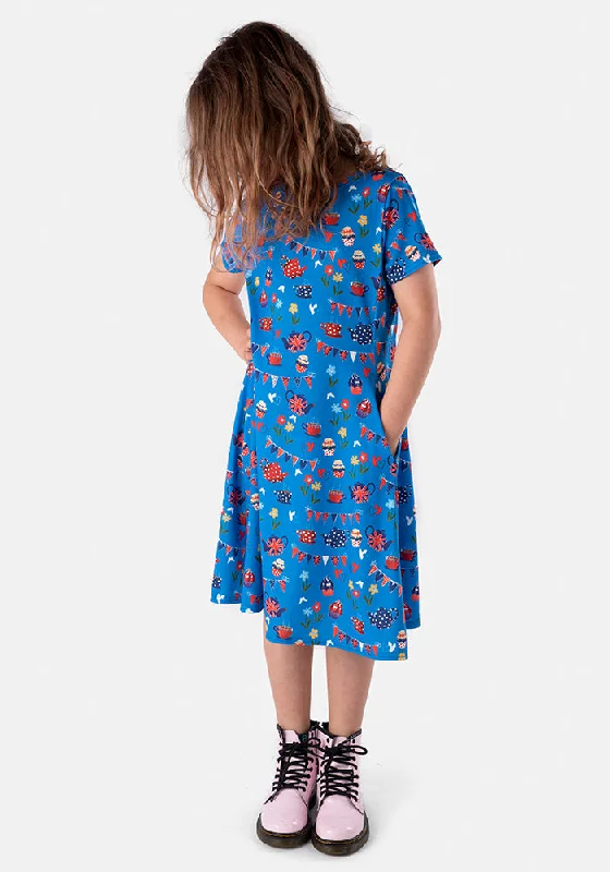 Holiday Sale Children's Tea Party Print Dress (Lizzy)