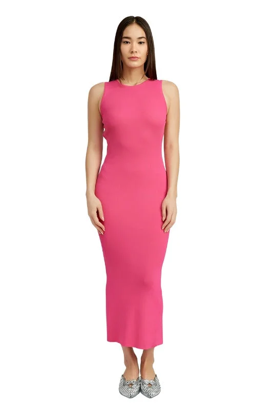 Final Sale OPEN BACK MAXI KNIT DRESS