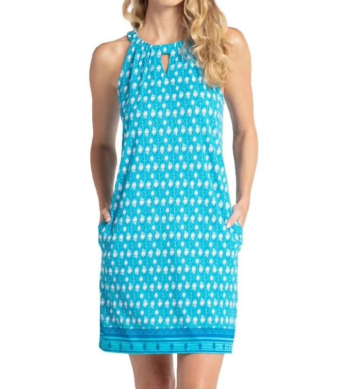 Doorbuster Deal Sleeveless Shift Dress In Palm Valley