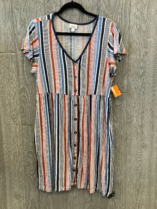 Limited Time Offer Dress Casual Short By Lularoe In Striped Pattern, Size: M