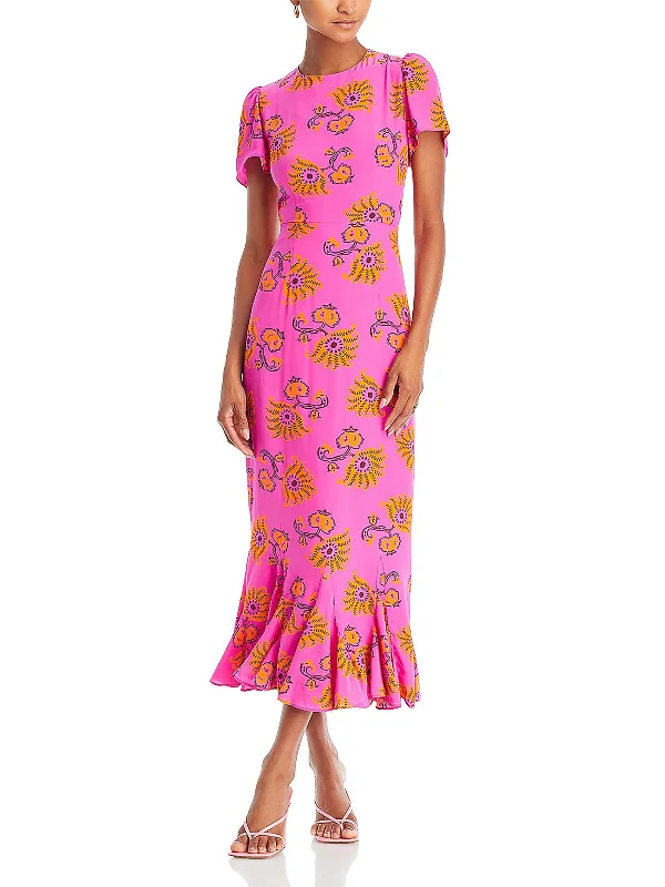 TIME-Limited Offer Lulani Womens Woven Short Sleeves Midi Dress