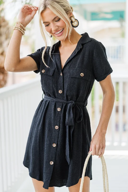 Take Advantage On This Day Black Dress