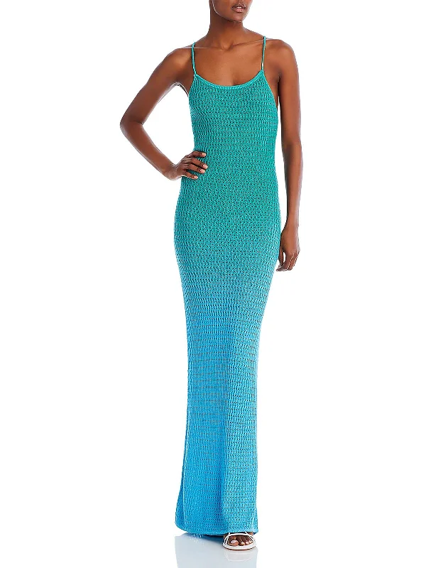Huge Discounts Womens Knitted Ombre Maxi Dress
