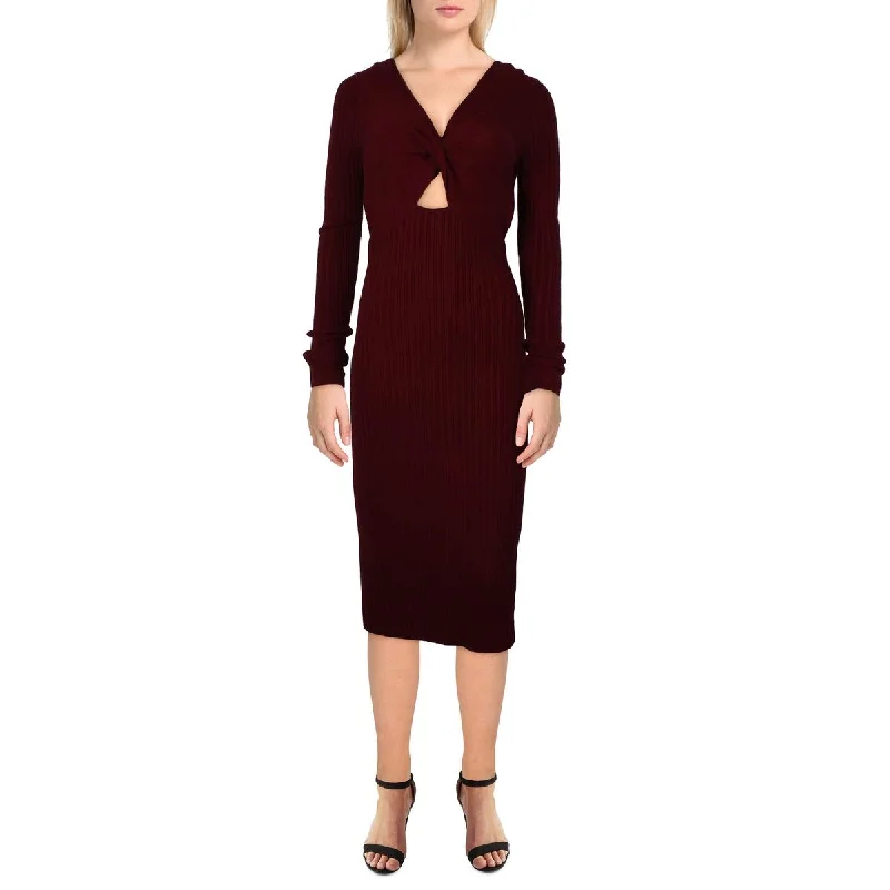 Lowest Price Pilar Womens Criss-Cross Front Midi Sweaterdress