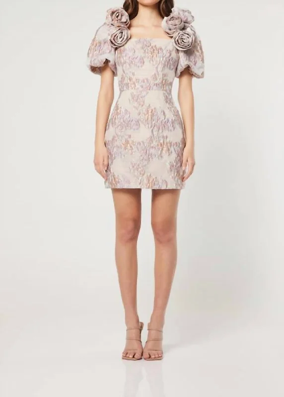 Can't Miss Tourmaline Mini Dress In Beige