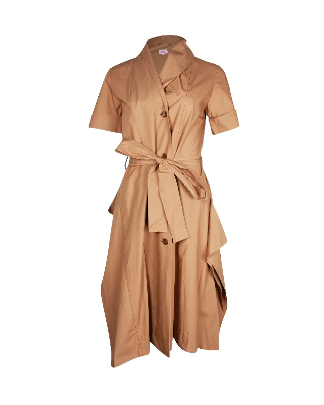 Super Bargain Vivienne Westwood Asymmetric Buttoned Dress in Brown Cotton
