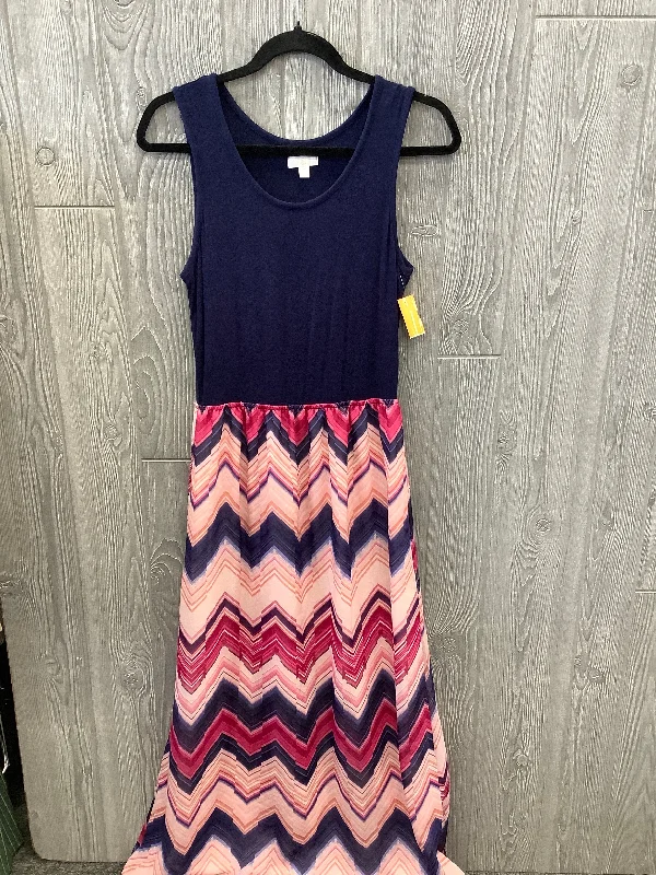 Weekend Flash Sale Dress Casual Maxi By Charming Charlie In Blue & Pink, Size: S